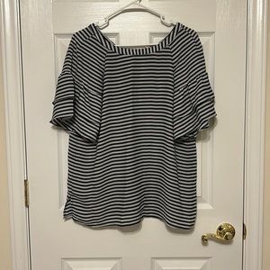 Loft Navy Stripe Blouse